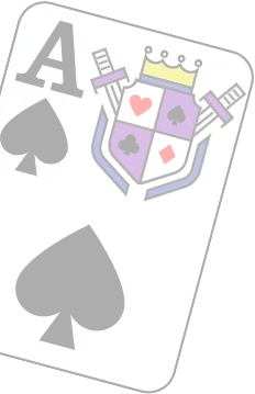 Floating poker card decoration