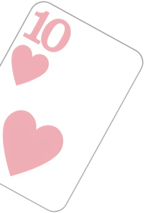 Floating poker card decoration