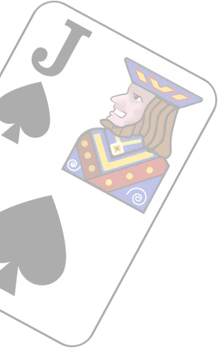 Floating poker card decoration